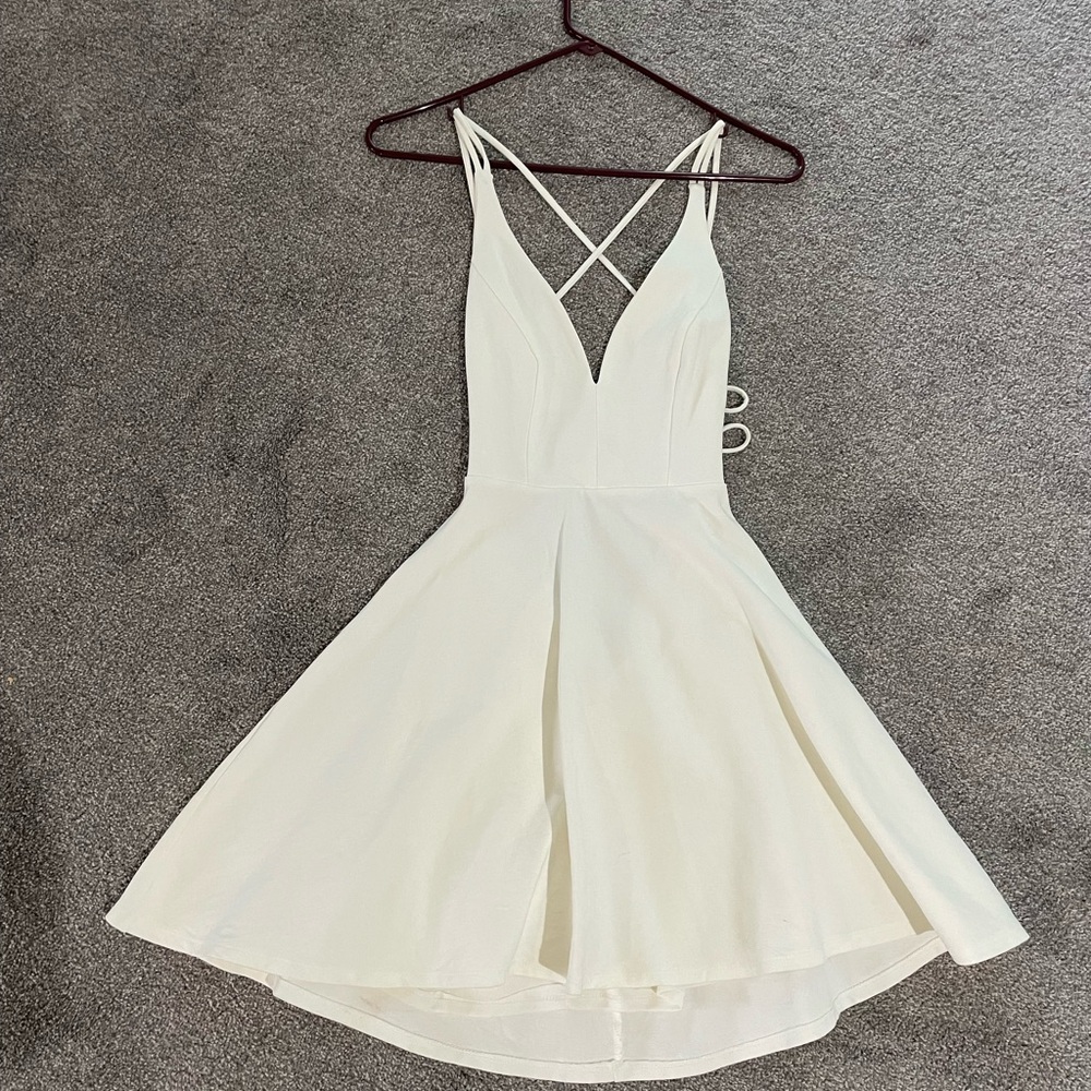 Lulu's White Backless Dress
